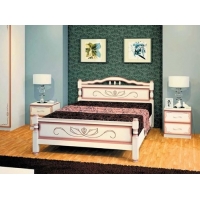 Кровать Карина-5 (дуб молочный) 160 см